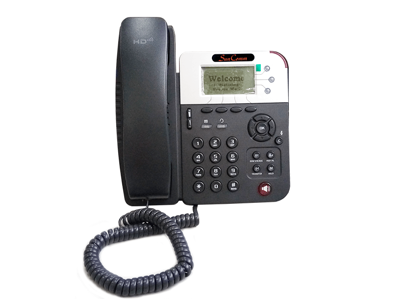SunComm SC-2168-WP Desktop WiFi VoIP Phone with 3 SIP LINES Wireless IP Phone 5.8GHz